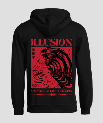 Illusion hoodie - Hardstyle techno clothing brand