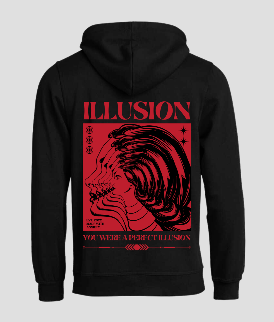 Illusion hoodie - Hardstyle techno clothing brand