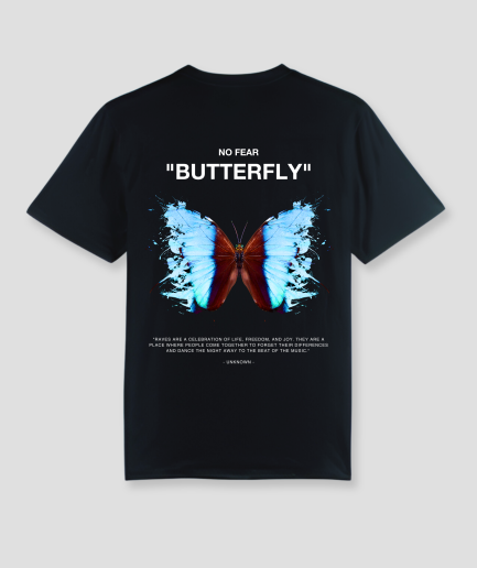 No fear butterfly - tshirt party festival rave