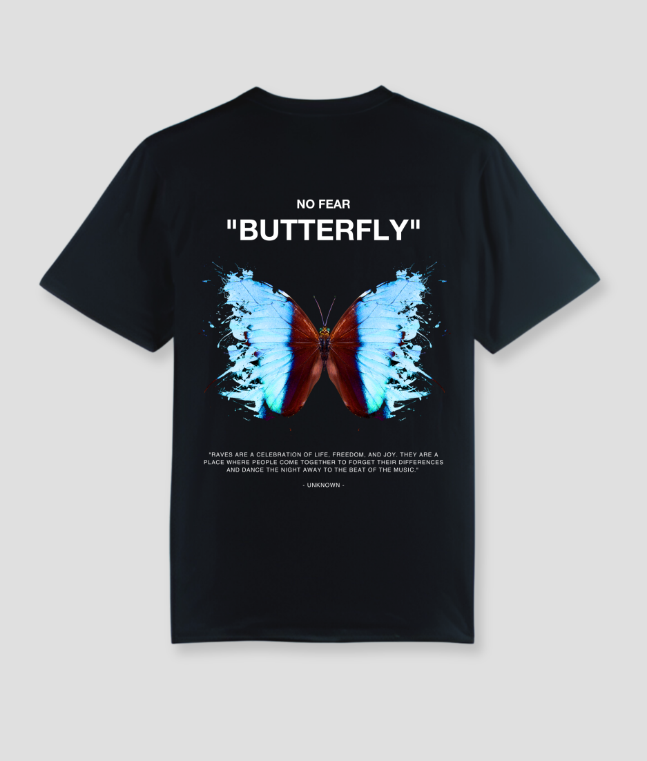 No fear butterfly - tshirt party festival rave