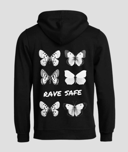 Rave Safe Butterfly hoodie - festival hoodie