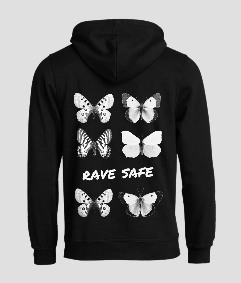 Rave Safe Butterfly hoodie - festival hoodie