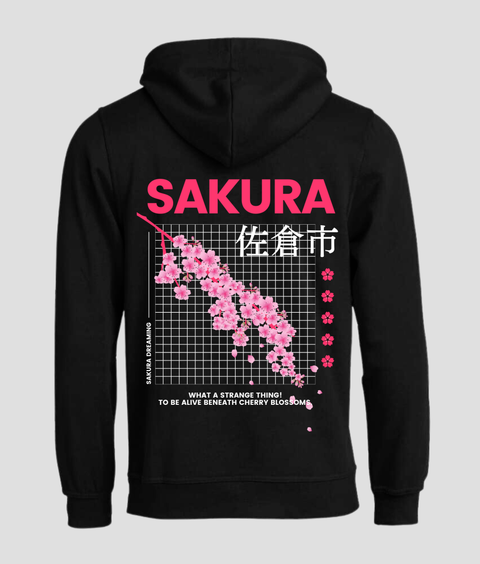 Sakura hoodie - streetwear techno clothing hoodie