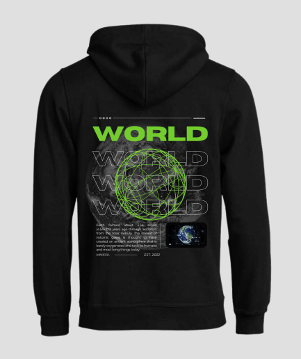 World hoodie - Festival apparel for amn and woman techno and hardstyle