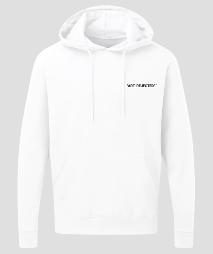 Art Rejected hoodie white - festival and techno merch